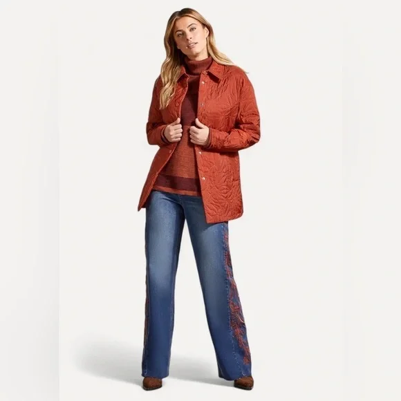 Tribal Women's Brooke High Rise Jeans with Side Embroidery Women’s Size 16 NWT - Picture 4 of 10